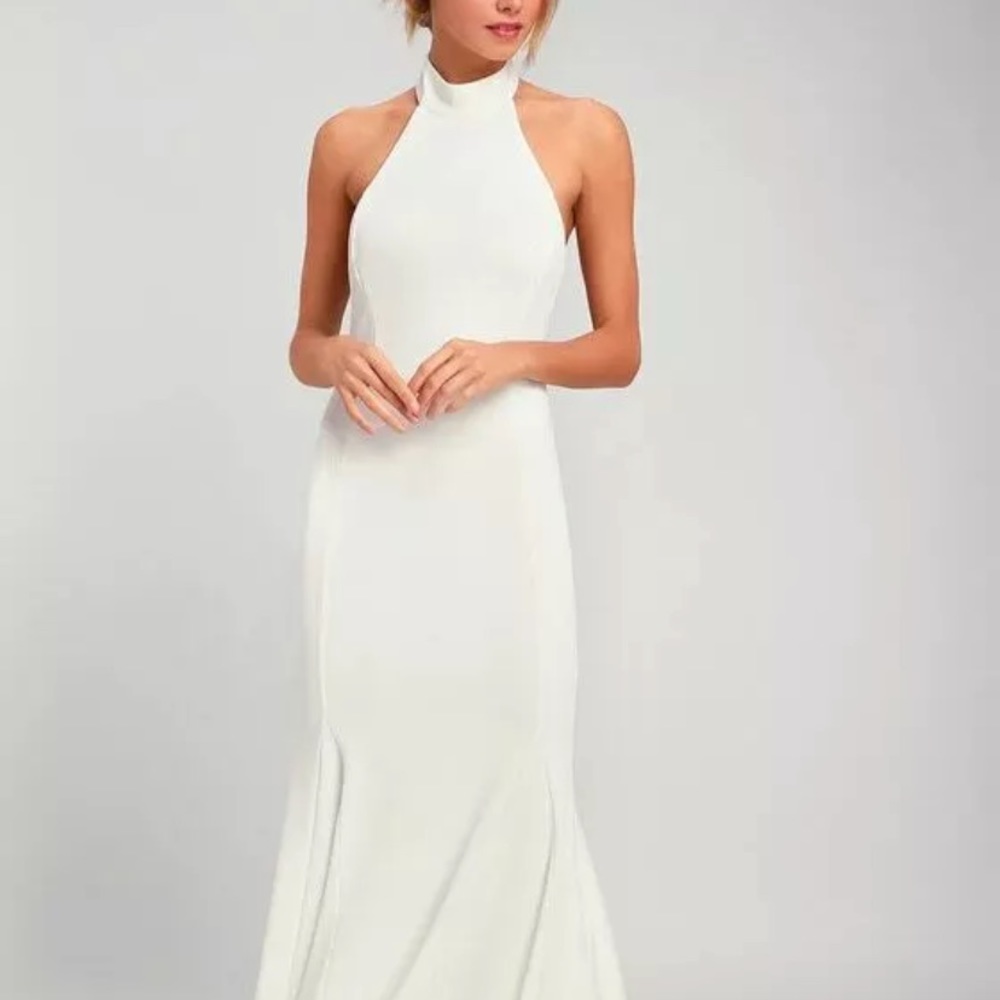 COPY - Lulus Slice of Joy White Halter Maxi forma…